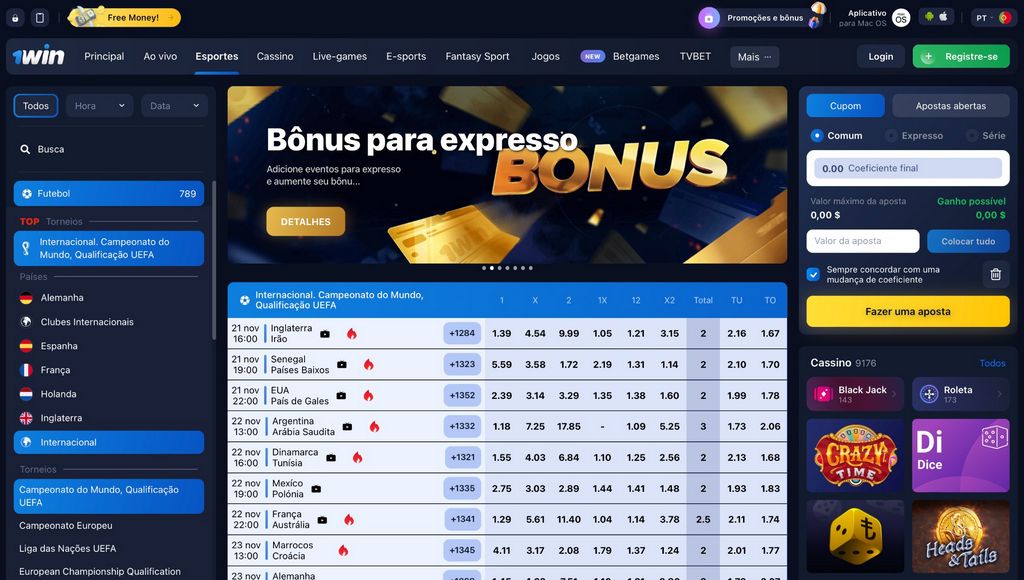 1 win - Paris sportifs et casino en ligne ci-dessous